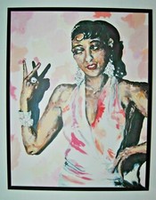 Zoe MacTaggart Josephine Takes Two 2 Acrylic Painting 2018 Signed Josephine Baker