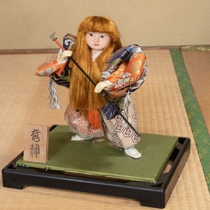 Vintage Antique Genuine Japanese Doll Golden Hair Kimono 11"
