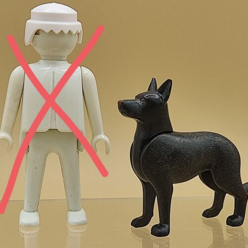 Playmobil grand chiot noir-berger allemand-police K9-ferme-animal de compagni... - Photo 2/2