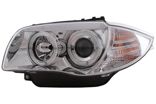 Phares Angel Eyes pour BMW Série 1 E81 E82 E87 E88 2004-2011 Chromés Headlights - Afbeelding 2 van 12