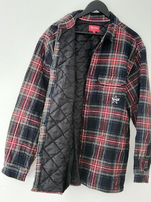 Supreme Quilted Flannel Shirt Quilted Arc Logo Flannel Supreme