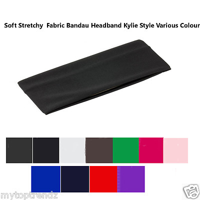 7cm Plain Stretchy Kylie Band Headband Hairband Make up Ladies Sports hair