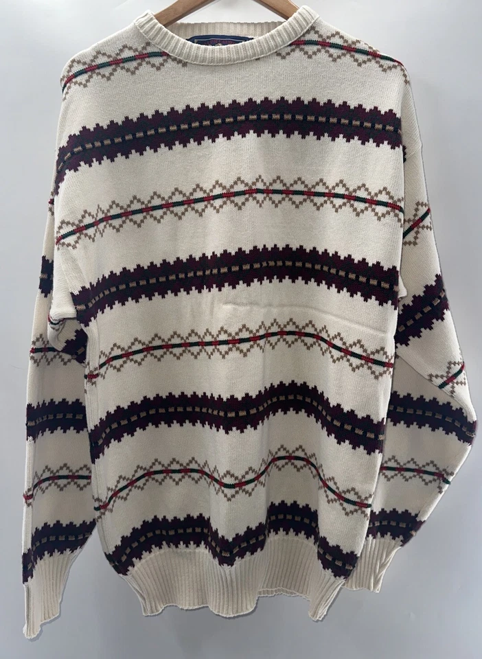 Suéter tejido vintage Ralph Lauren Chaps para hombre grande Fair Isle hecho en EE. UU. Foto 2 de 4