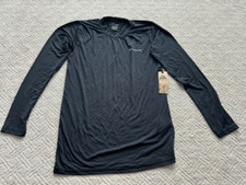 ALLYANCE MENS LONG SLEEVE SUN SHIRT RASH GUARD BLACK - MEDIUM