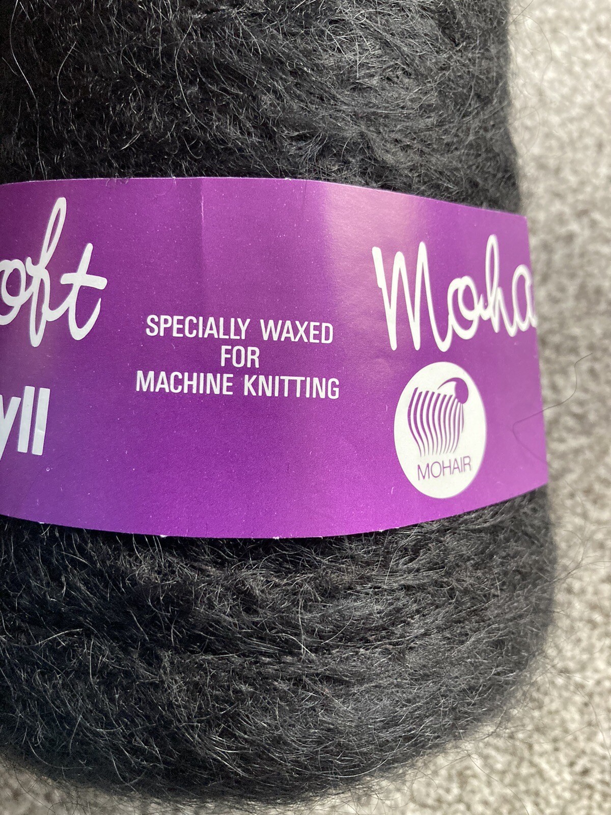 MOHAIR YARN, APPROX 350g, BLACK, NEW!! eBay