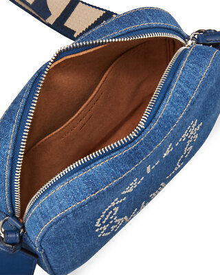 New Stella McCartney Women's Logo Camera Denim Mini Cross