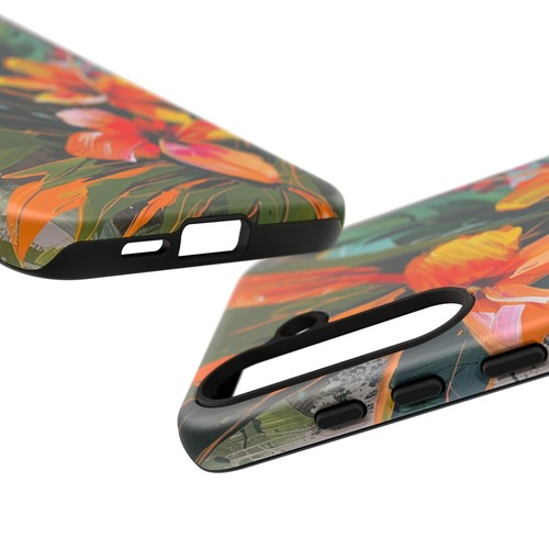 Phone-Ink iPhone, Pixel, Samsung Galaxy Case - Orange Hibiscus Flower Painting - 第 107/191 張圖片