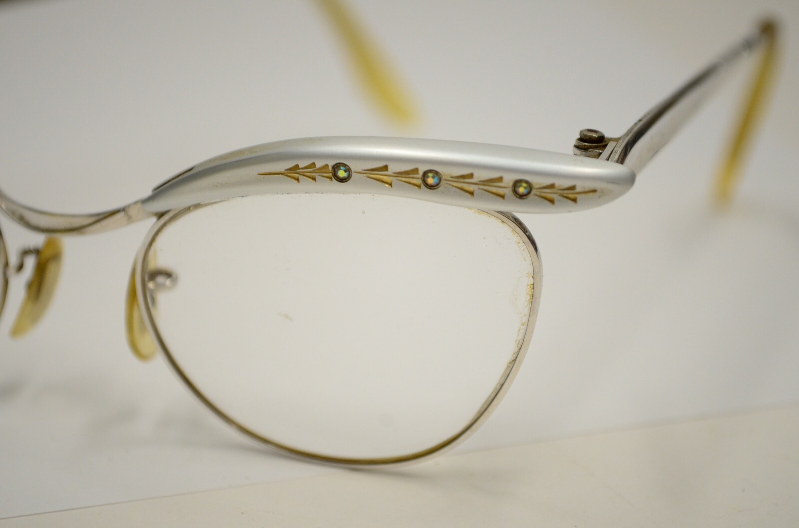 FOR PARTS American Optical AO Aluminum Cat Eye Vtg MC… Gem