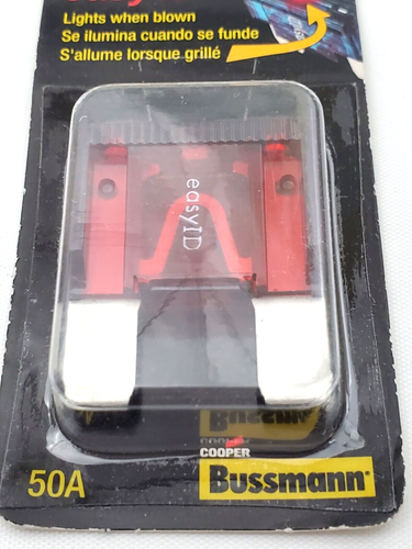 Bussmann MAX-50ID Easy ID 50 Amp 32 VDC Illuminating Maxi Fuse Lights When Blown - Picture 3 of 9