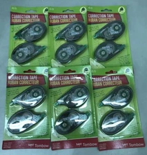 Qty of 6 (2 per pack) Tombow White Correction Tape 1/6in x 32.8ft