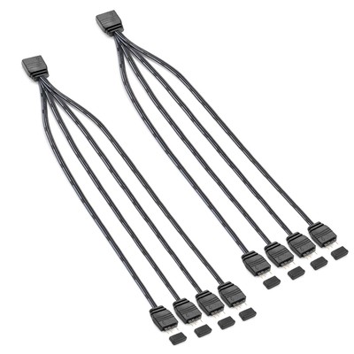 ARGB Splitter Extension Cable 3 Pin Addressable RGB Splitter 1 to 4 for Expan...