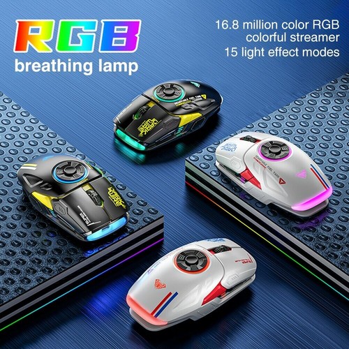 Wireless Dual Mode Mouse Decompress Charging Rotating Esports Gaming RGB Mice - Picture 2 of 11