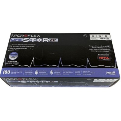 Ansell LSE-104-XL 11'' Size XL High Risk Exam Nitrile Gloves (Pack of 100)