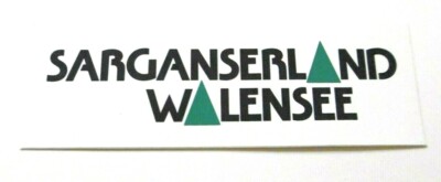 Souvenir-Aufkleber Sarganserland Walensee St. Gallen Glarus Linth Schweiz 80er