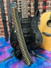 Brass Bullet 50 Link Brass Guitar Strap Genuine Leather Punk Rock Thrash USA