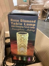 Crystal Touch Control Table Lamp, 16 Color USB Rechargeable Rose Lamp