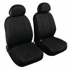 COPRISEDILI UNIVERSALI AUTO E FURGONE 2 POSTI TRAPUNTATO NERO RIGO BLU
