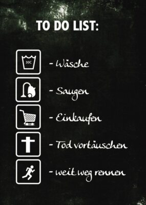 Postkarte Sprüche & Humor ''To Do List''