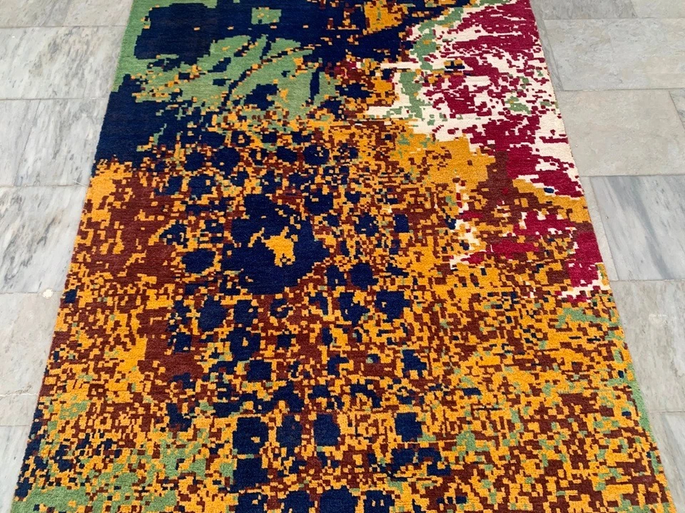 Alfombra afgana de alta calidad alfombra moderna alfombra de sala, alfombra afgana Chobi, 4x6 pies Foto 2 de 4