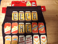 "Beer Me" Apron New W/Tags Brewery Cooking BBQ Breweriana Man Cave BBQ Blue Q