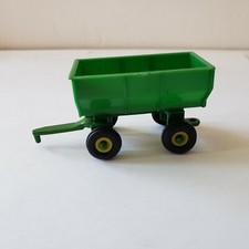 ERTL John Deere Trailer/Wagon Plastic Green  Yellow 1.25" Tall 2" Long 1" Wide