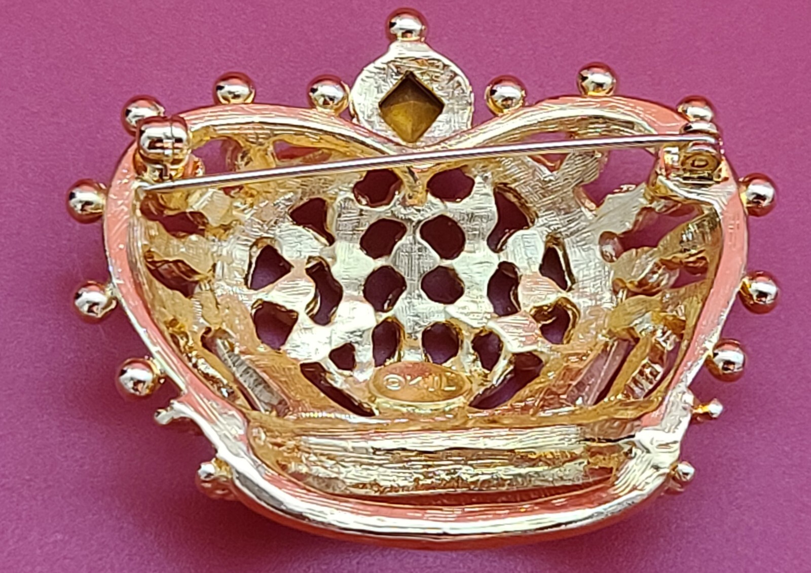 KJL Kenneth J Lane Large Crown Brooch Pin - image 10