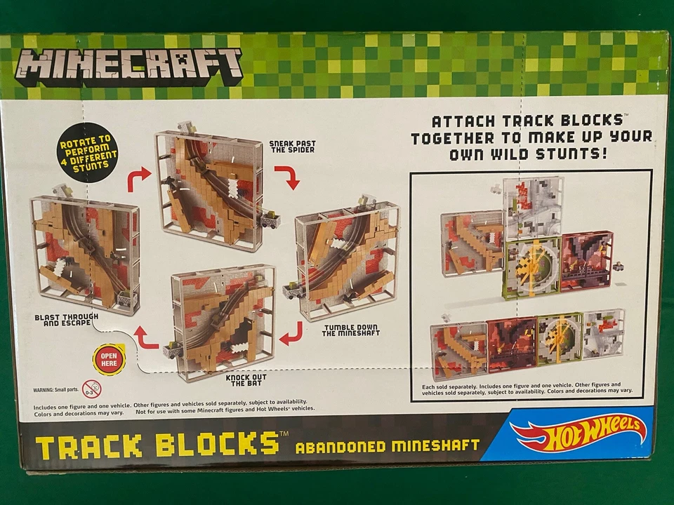 Hot Wheels Minecraft Track Blocks Abandoned Mineshaft Play Set NEW - Image 2 of 2