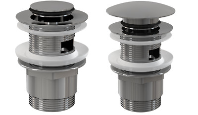 Click Clack Ablaufventil für Waschtisch Waschbecken Druckfunktion Push Up 5/4''