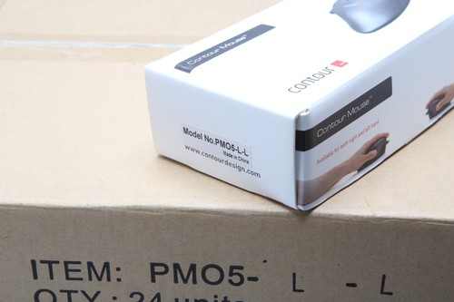 LOT 24x New Contour Design WHITE Perfit Mouse Ergonomic USB PMO5-L-L Lg Left - Picture 2 of 7