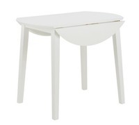 Home Wyton Round Drop Leaf Table And 2 Chairs White Lacquered Dining Set Home Wyton Round Drop Leaf Table And 2 Chairs White Lacquered Dining Set