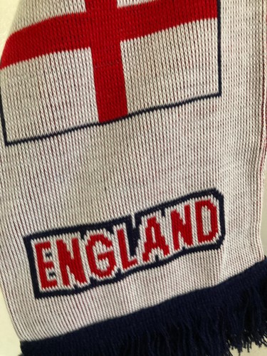 BUFANDA: INGLATERRA DEPORTE BLANCO AZUL ROJO BUFANDA HOMBRE CUEVA BAR RUGBY LIGA FÚTBOL - Imagen 3 de 4