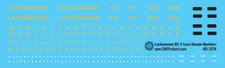 N Scale - Lackawanna RS3 Roman Numbers Locomotive Decals