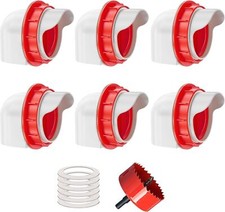 Chicken Feeders No Waste, DIY Automatic Poultry Feeder 8 Ports 1 Hole Saw