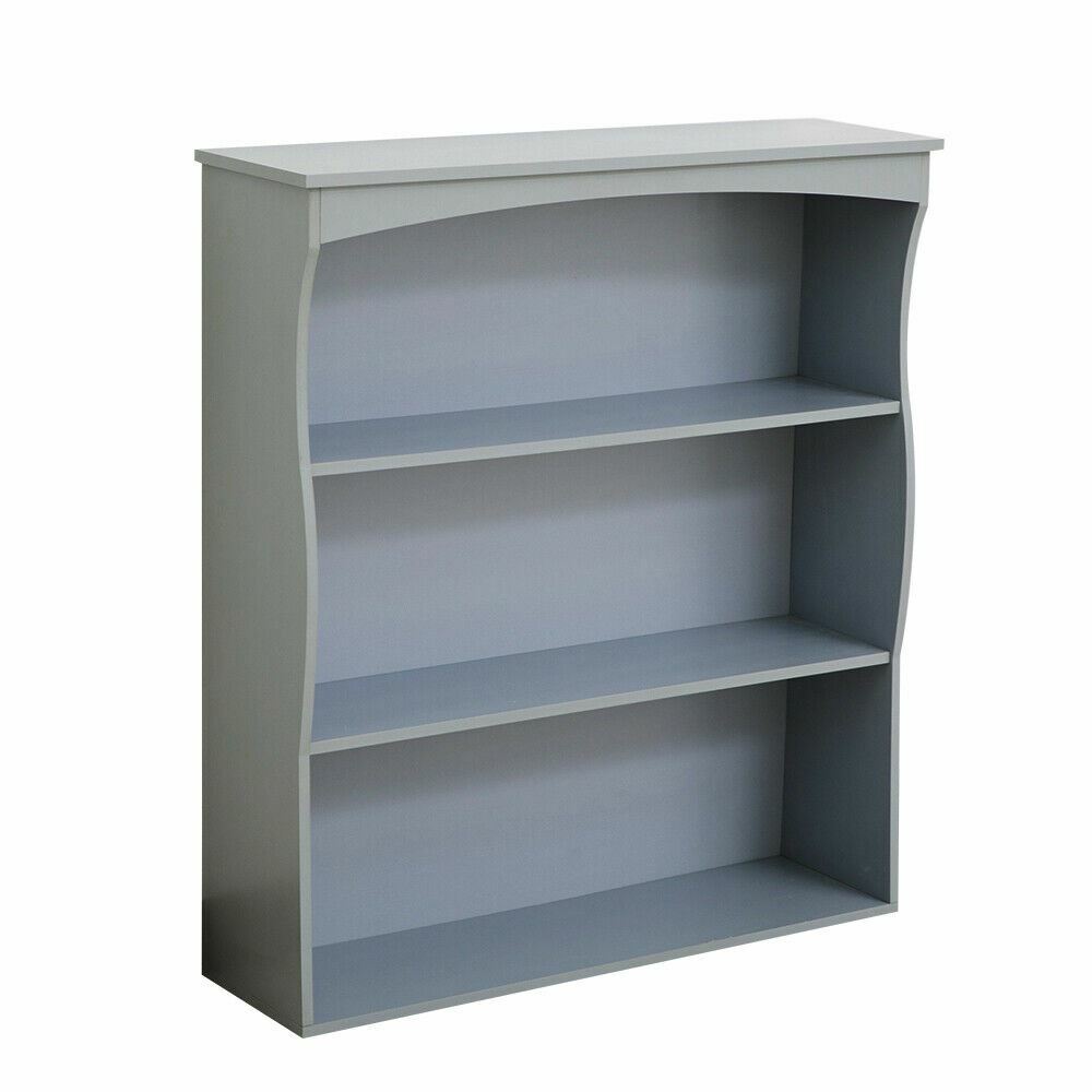 Grey Wall Mounted Shelves Painted 3 Book Shelves Ideal for Kids Bedroom Kitchen eBay
