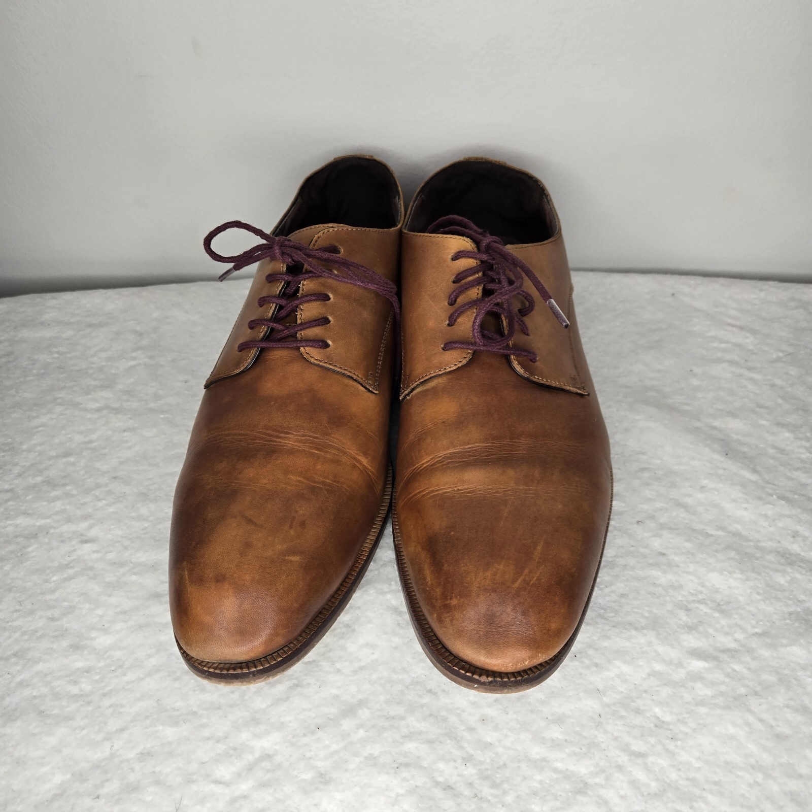 SAOLA Scarpe eleganti Blake Mckay T4 derby comode in pelle marrone cognac da uomo taglia 8 5