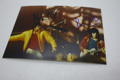 MICK JAGGER / RONNIE WOOD (ROLLING STONES) Repro-Autogramm -ca. 10x13,5 - (521)