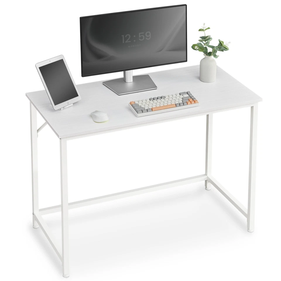 VASAGLE Schreibtisch Computertisch Bürotisch für Arbeitszimmer schwarz 80-120 cm - Bild 2 von 4