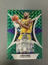 LEBRON JAMES 2023-24 MOSAIC EPIC PERFORMERS GREEN PRIZM LAKERS #2 Q2111