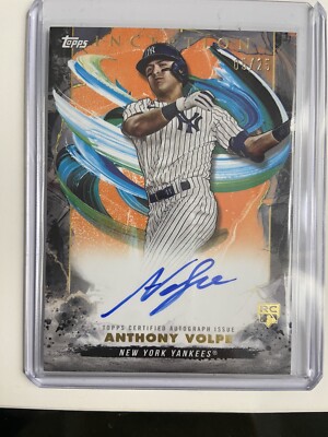 2023 Topps Inception Anthony Volpe RC & Emerging Star Auto ORANGE /25 ...