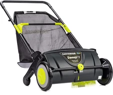 26 Gallon Lawn Sweeper Adjustable Walk Behind Cleaner Push Leaf Grass Collector