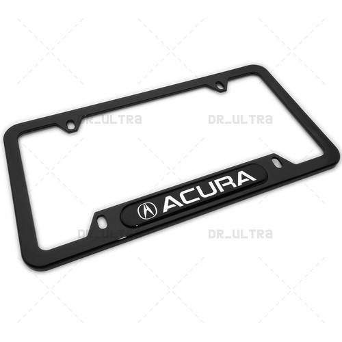 Gloss Black Front or Rear Acura Logo Emblem License Plate Frame Cover Gift Sport - Picture 3 of 7