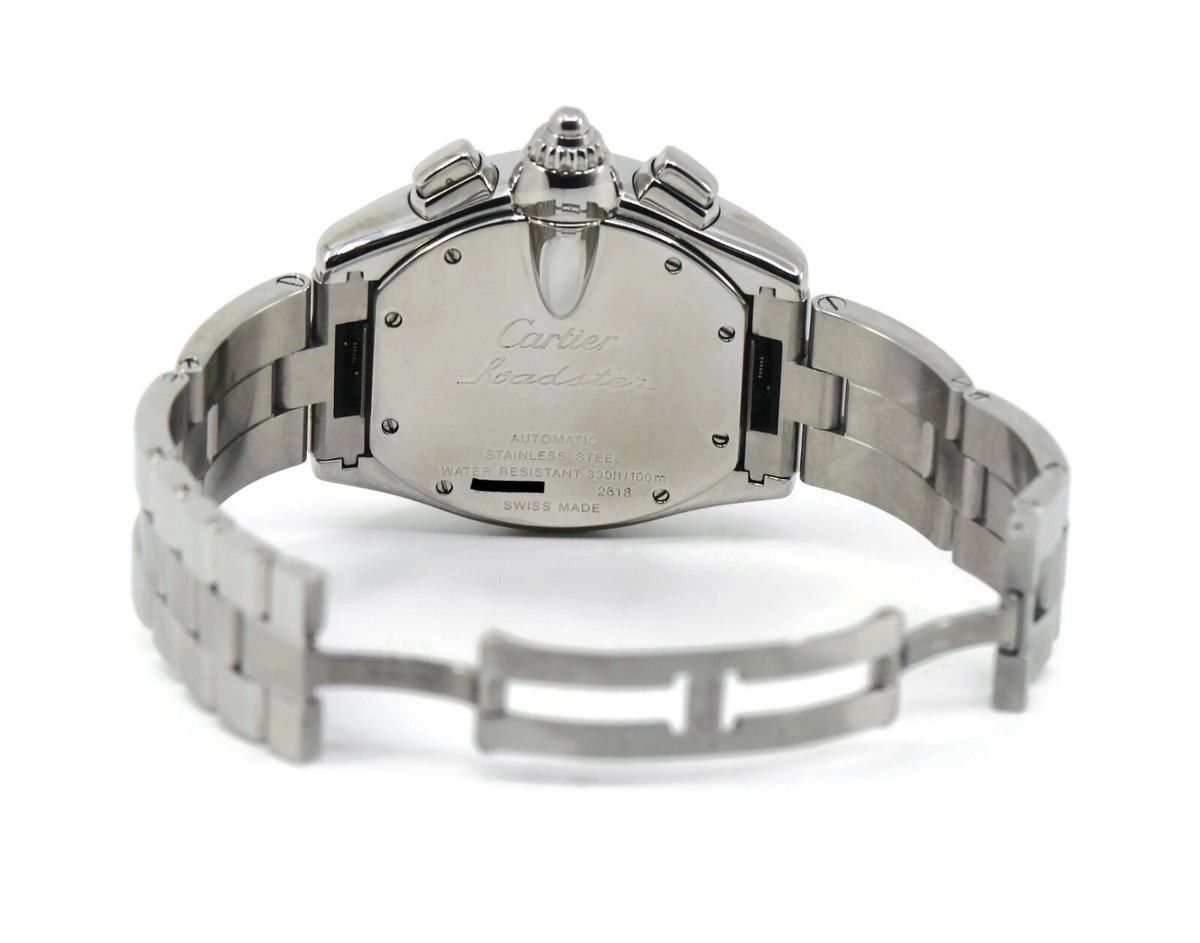 Cartier Roadster XL Chronograph Stainless Steel Watch 2618 | eBay