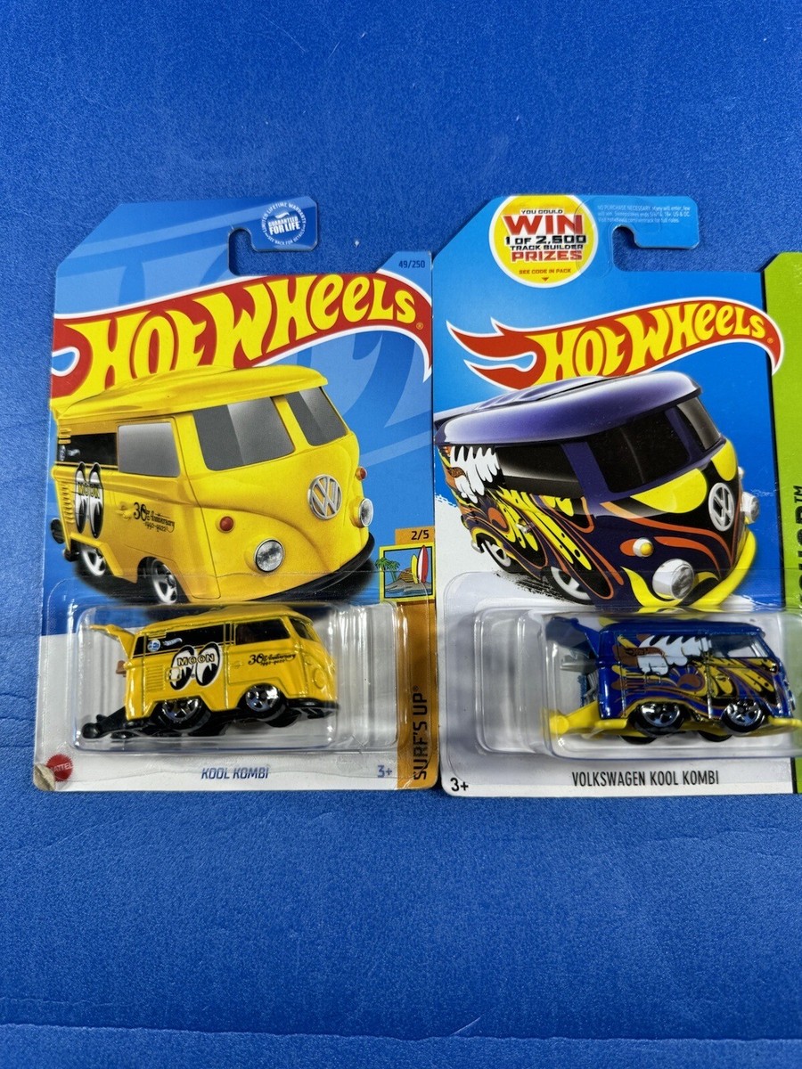 Hot wheels cool kombi Lot Of 2 Yellow Moon Eyes & Blue Hot wheels cool kombi Lot Of 2 Yellow Moon Eyes & Blue