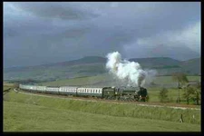 metal sign steam trains 182064 evening star heads back to york under the shadow