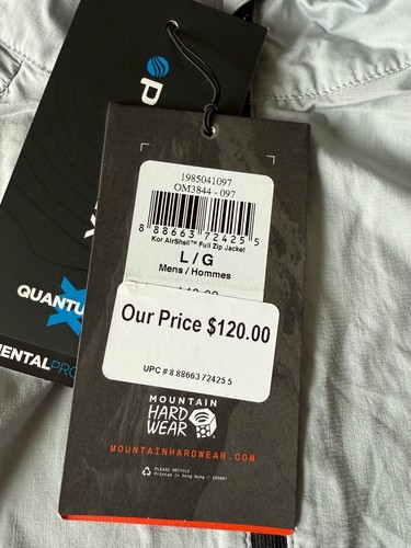 NEW Mountain Hardwear Kor Airshell Pertex Quantumair Lightweight Jacket Size LG - Picture 2 of 2