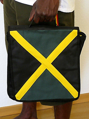 JAMAICA FLAG, Laptop Ba,g Schulter Tasch,e Reggae Rasta