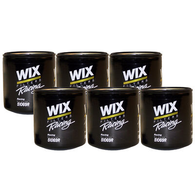Wix Racing Set 6 Engine Motor Oil Filters Spin-On For Buick Cady Chevy GM StdAs