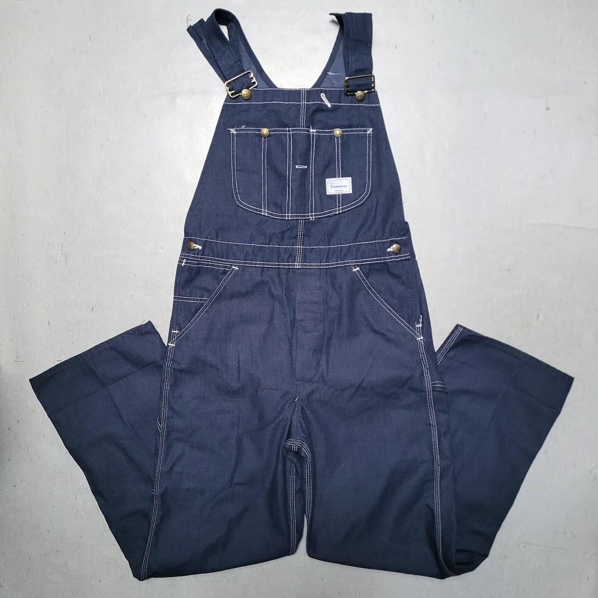 VTG 60s SEARS ROEBUCKS Denim Overalls Workwear Indigo SZ 32 X 32