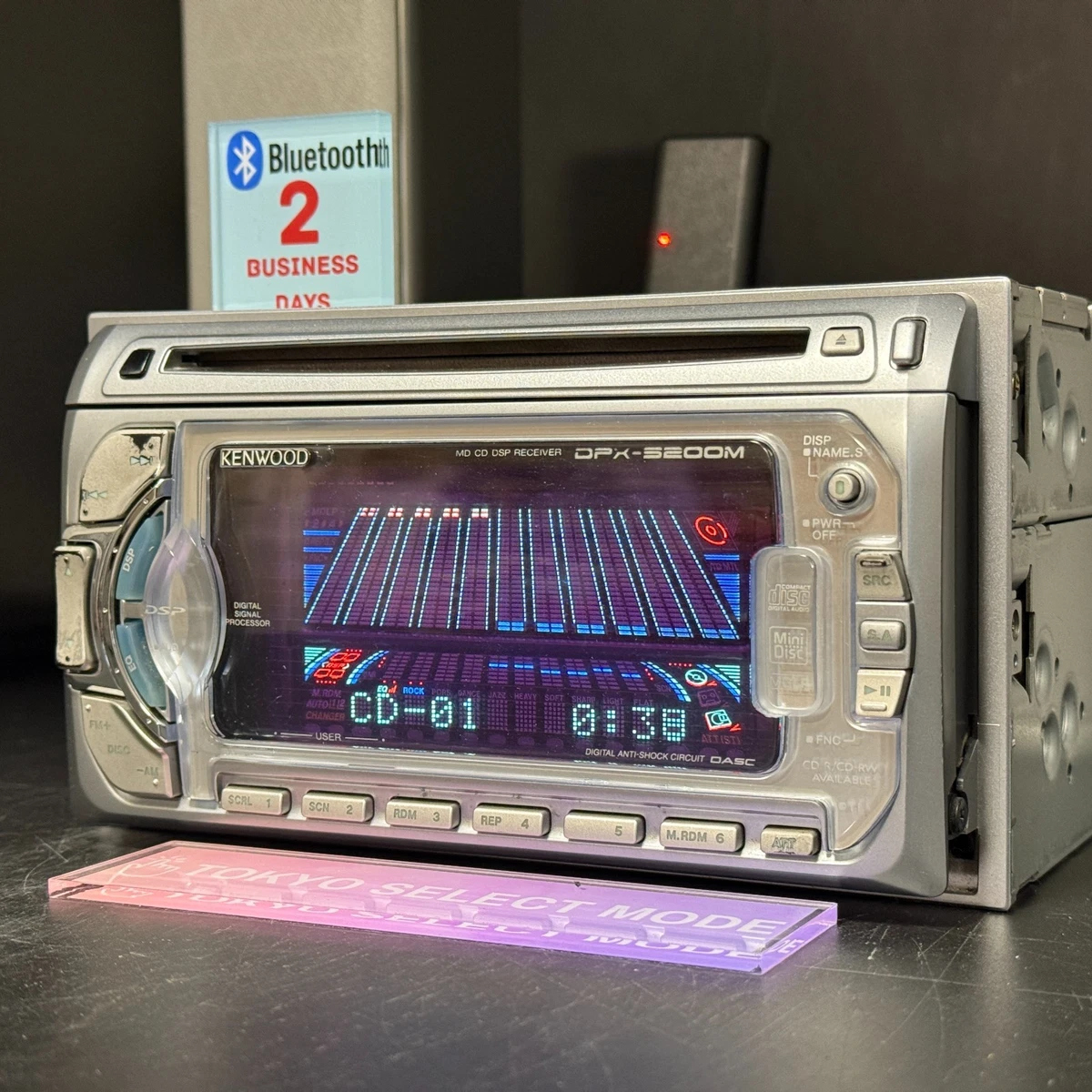 Kenwood DPX-5200M 2DIN CD MD Player Car Stereo Added Bluetooth JDM