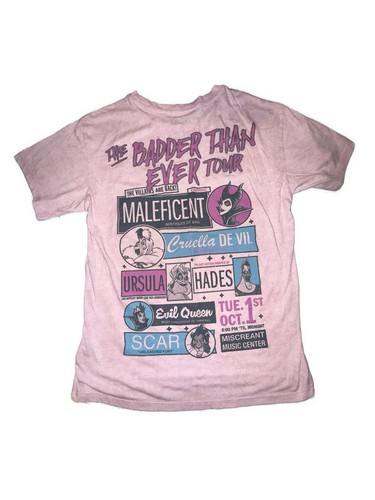 Disney Villains Women’s Juniors Vintage Wash T-Shirt Front/back Small - Picture 5 of 8